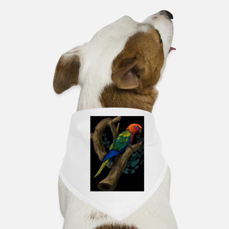Papagei auf einem Baum Hunde-Bandana