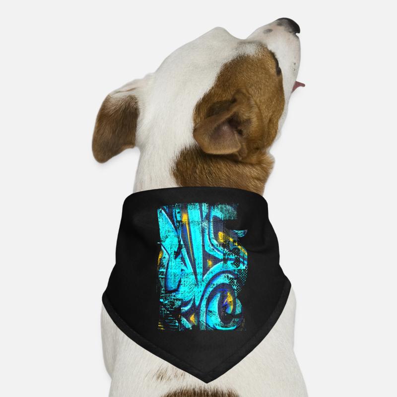 Graffiti style Splash hip hop colors painter color Dog Bandana