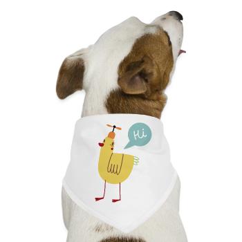 Vogel - Hunde-Bandana - Weiß - Vorne