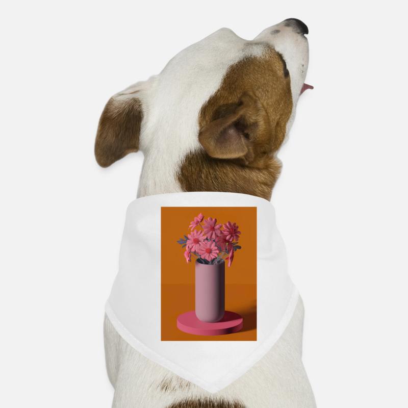 Fancy Blumen Vase Hunde-Bandana