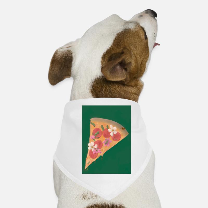 Blümchen-Pizza Hunde-Bandana