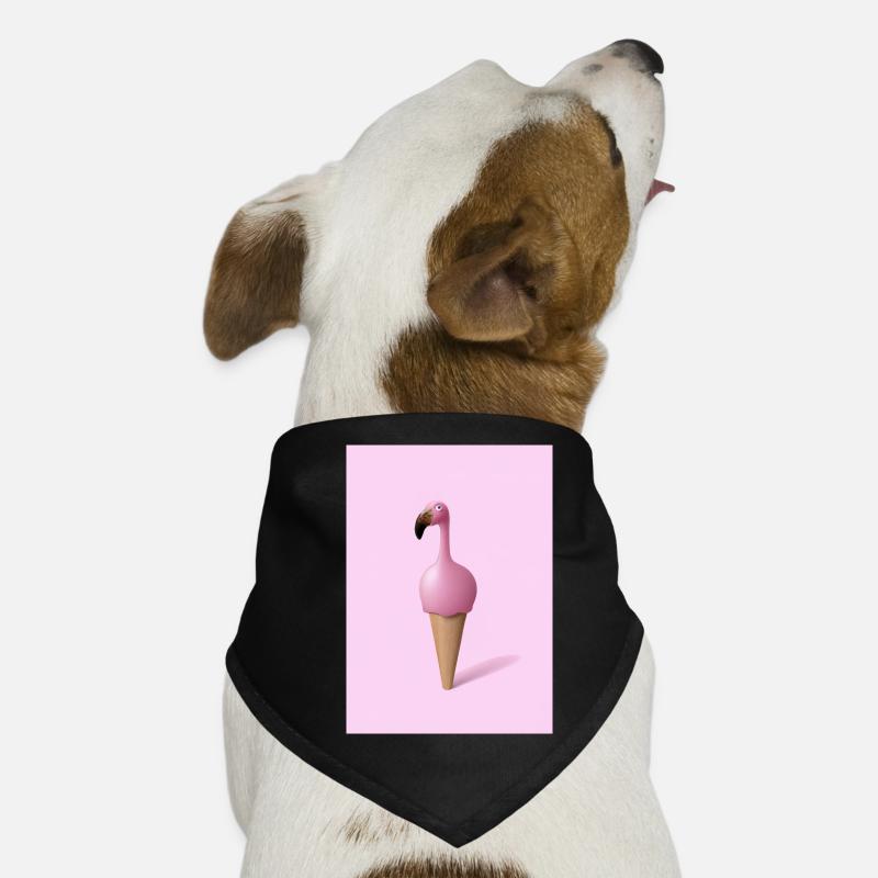 Flamingo-Eiscreme Hunde-Bandana