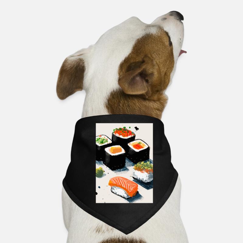Sushi-Rollen Hunde-Bandana