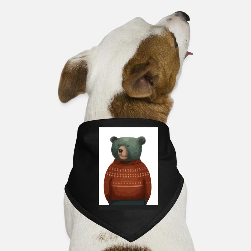 Bär im Winter Pullover Hunde-Bandana