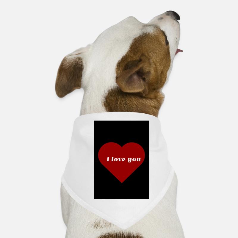 Ich liebe dich Hunde-Bandana
