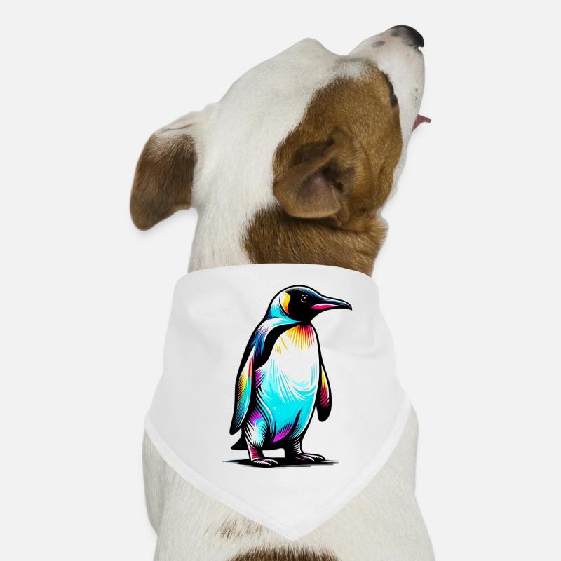Pinguin - Hunde-Bandana - Weiß