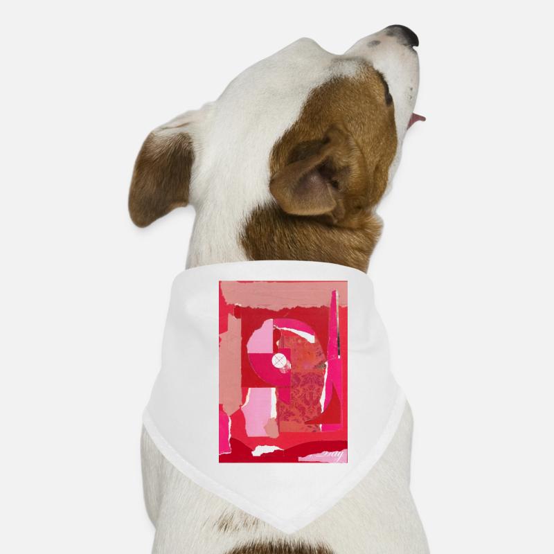 Rote Collage Hunde-Bandana