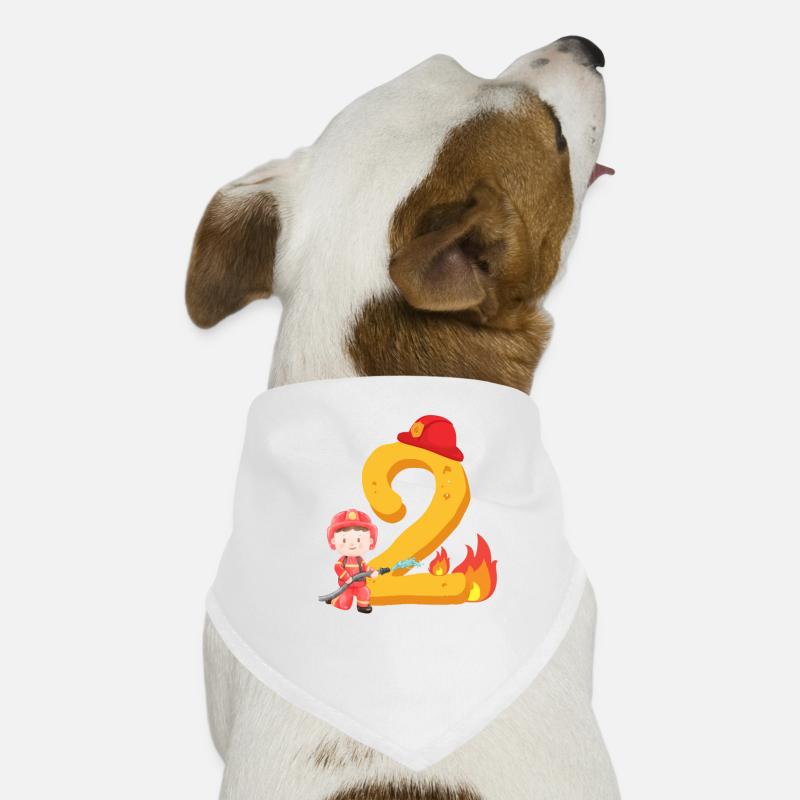 Second Fire Brigade Birthday Firefighter for the 2nd Dog Bandana