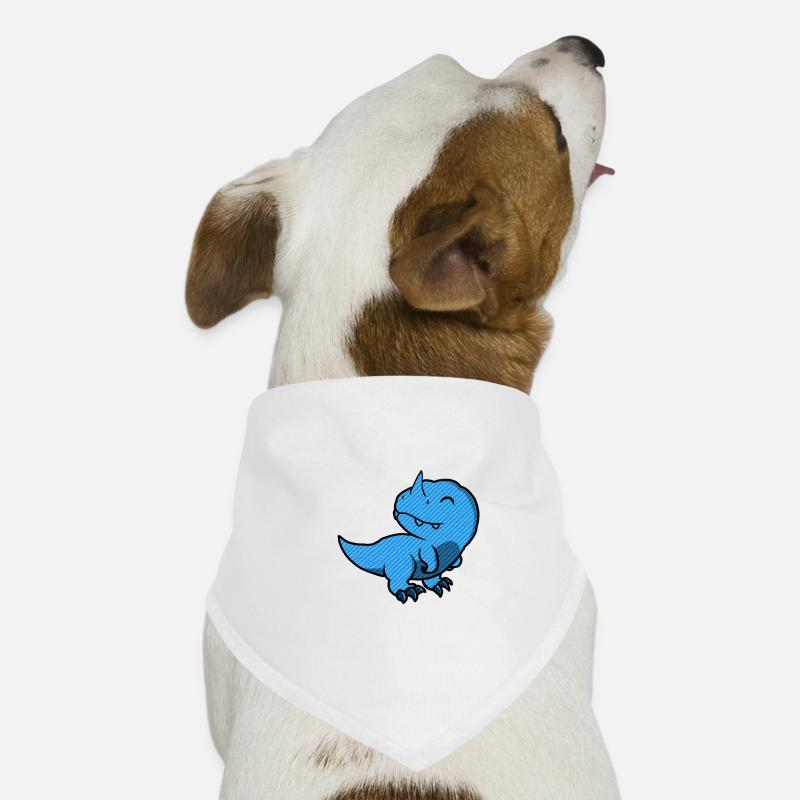 Rex Blue Cute - Hunde-Bandana - Weiß