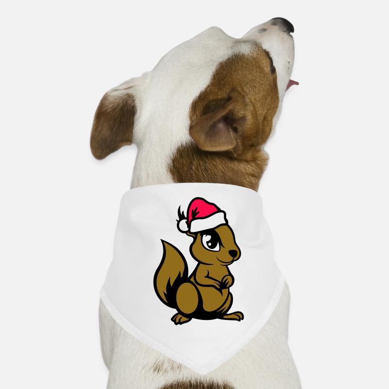 Écureuil Bande dessinée Animal Noël Bandana pour chien