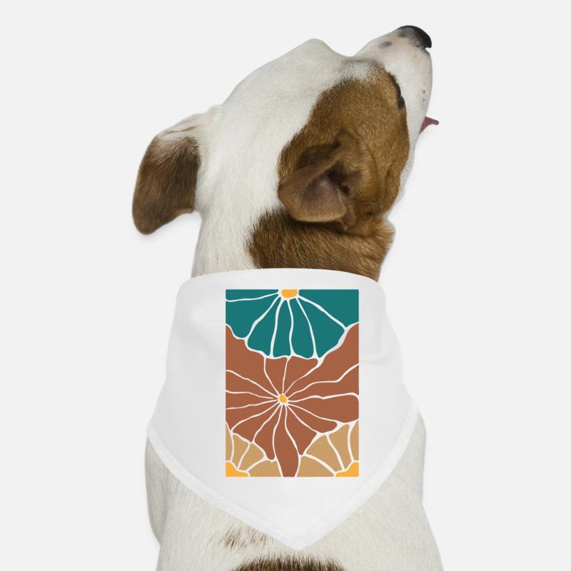 Boho Flora Blumen Hunde-Bandana