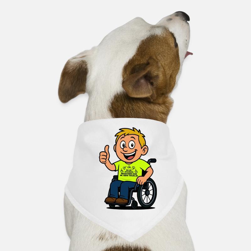 Starr weiter und ich mache einen Rollstuhltrick # - Hunde-Bandana - Weiß