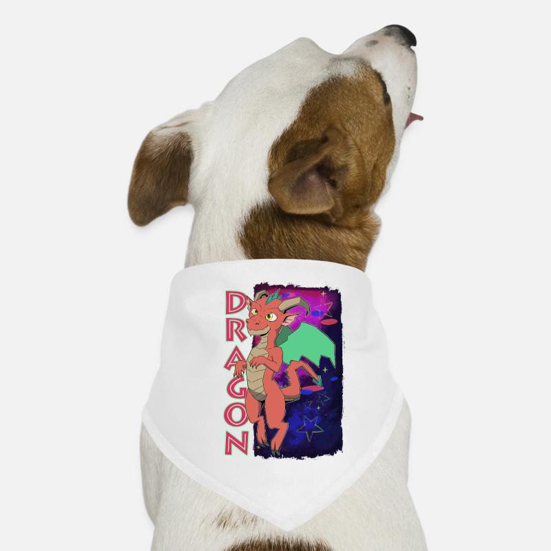 Cute Dragon - Hunde-Bandana - Weiß