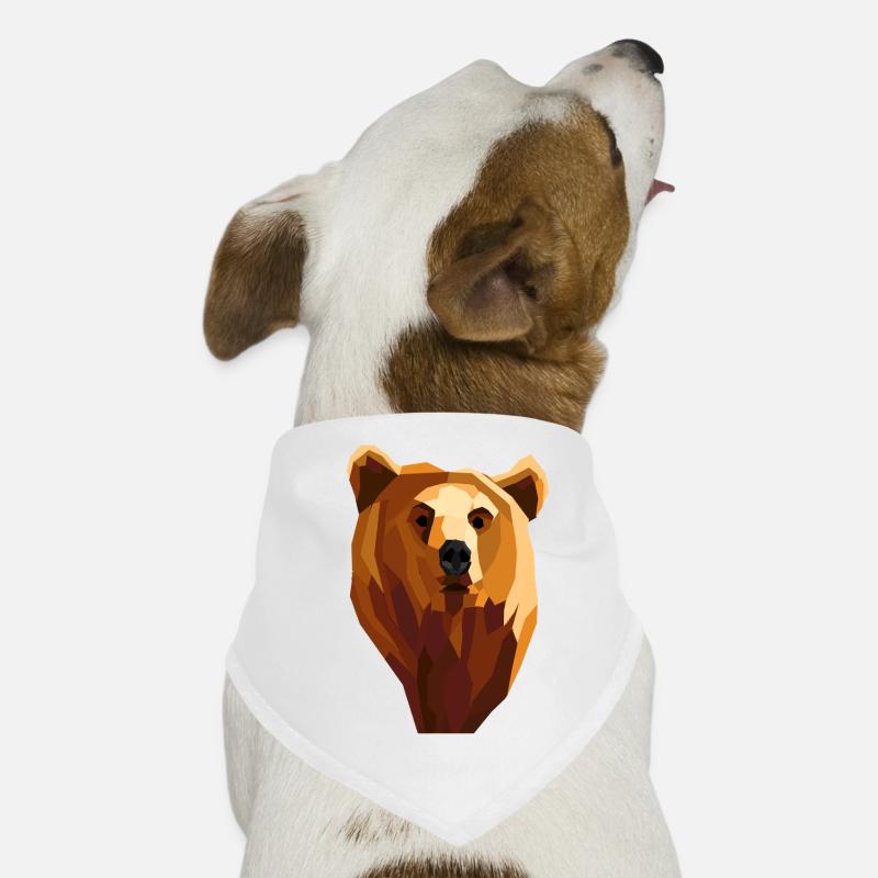 Ours géométrique low poly Bandana pour chien