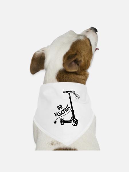 Go electric eco way Scooter Sport Hobby Roller - Dog Bandana - white - Front