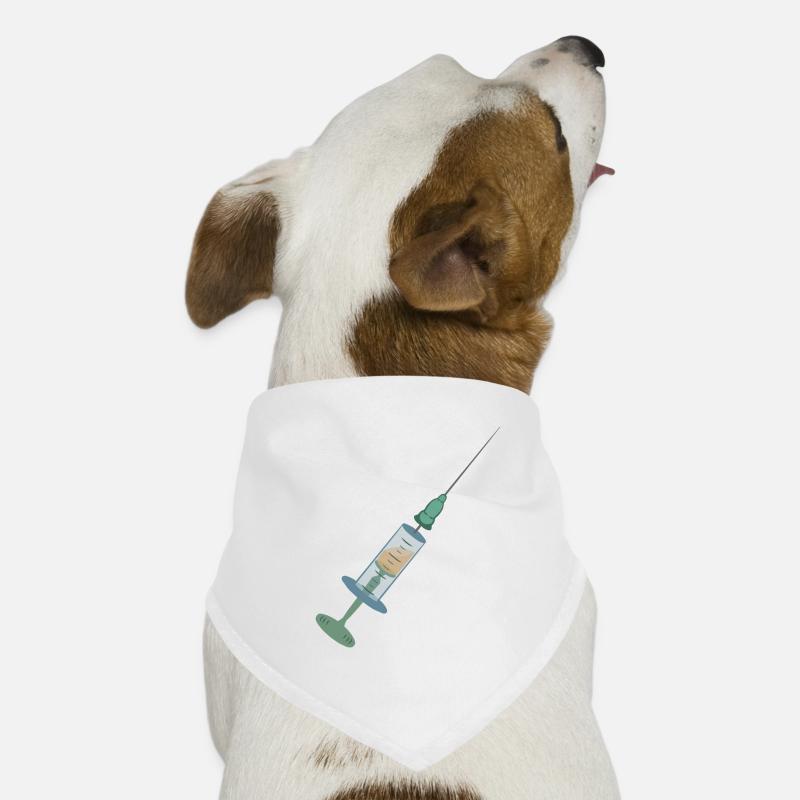Spritze Impfspritze Syringe Vaccination Impfen Hunde-Bandana