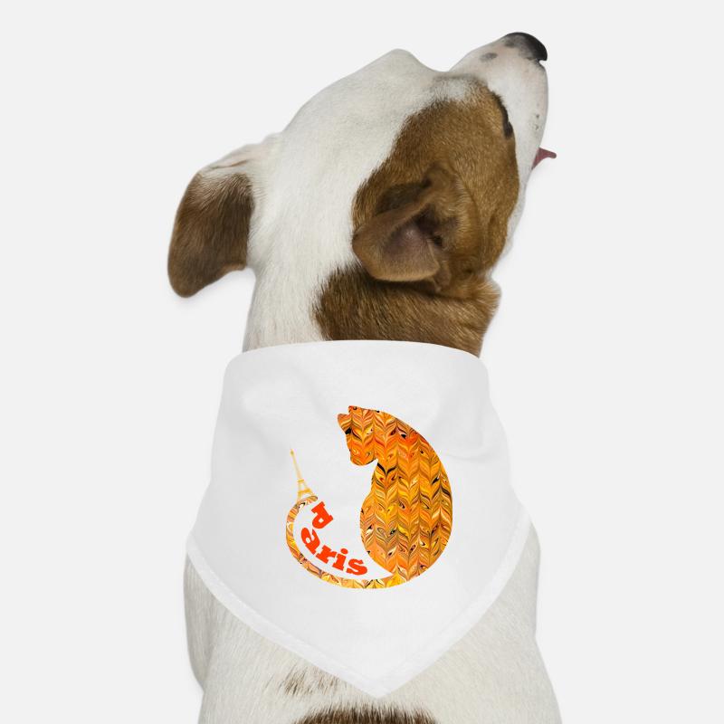 Chat avec Tour Eiffel E 266 Bandana pour chien