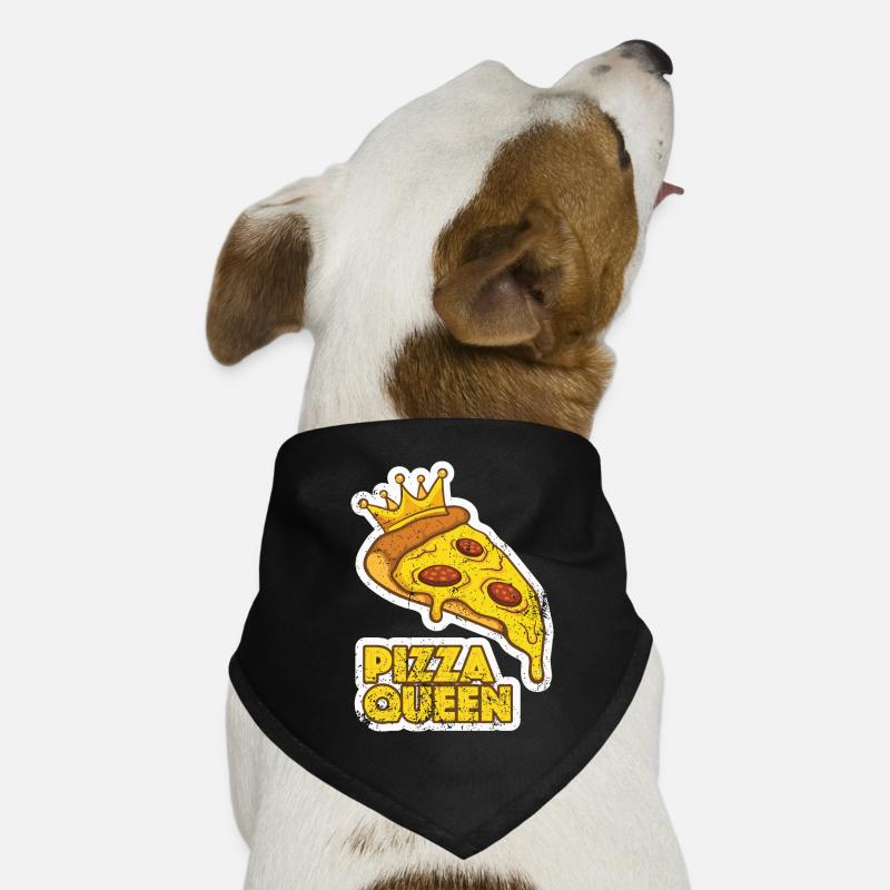 Queen Pizza Graphic Dog Bandana