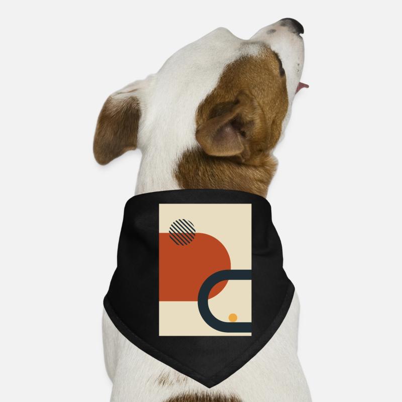 Bunte Moderne Abstrakte Formen Kunst Collage #8 Hunde-Bandana
