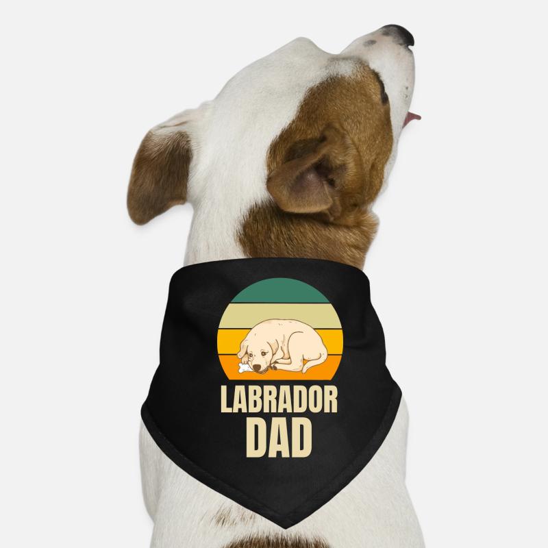 Retro Dogs Papa Labrador Dog Bandana