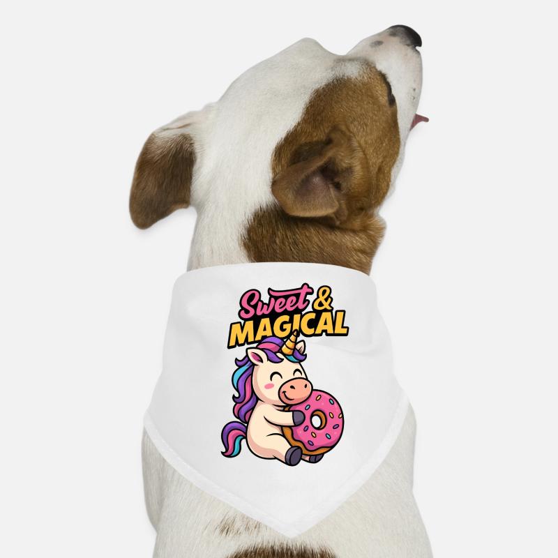 Süßes Einhorn mit Donut Hunde-Bandana