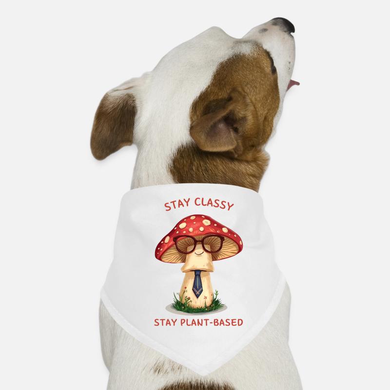 Stay Classy - Design de champignon nostalgique Bandana pour chien