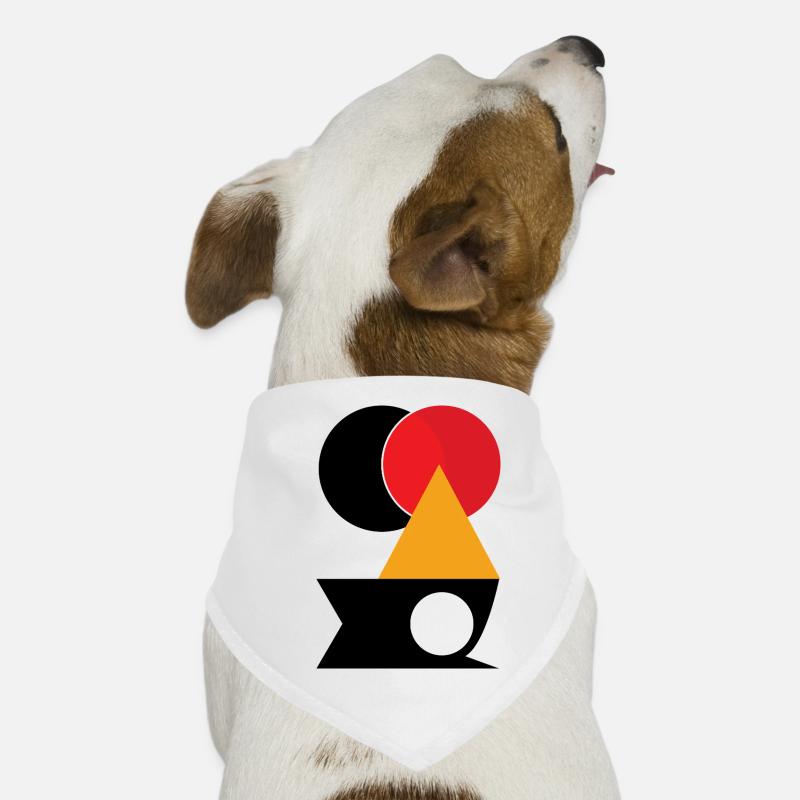 Cercle rouge sur triangle doré Bandana pour chien