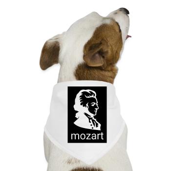 Mozart Silhouette Kontrast - Hunde-Bandana - Weiß - Vorne