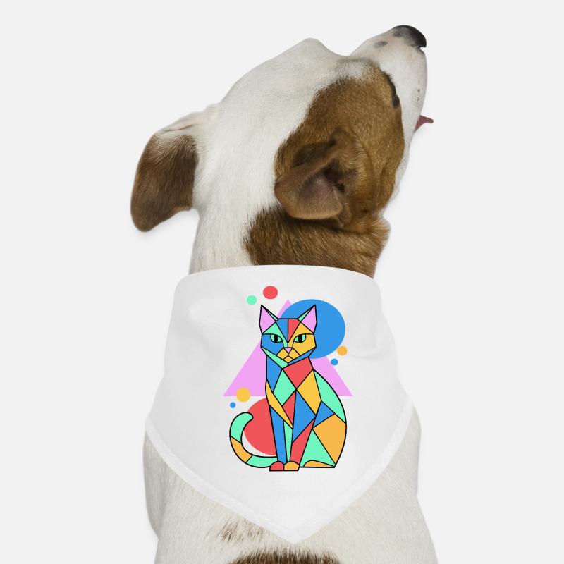 Cat Cats Geometry Abstract Art Gift Dog Bandana