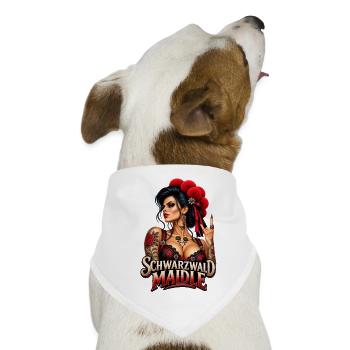 Schwarzwald Maidle – Wild & Rockig - Hunde-Bandana - Weiß - Vorne