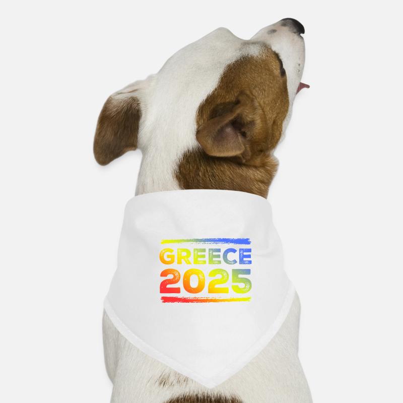 Greece 2025 Colorful Dog Bandana