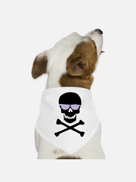 Piratl_mit_brille - Dog Bandana - white - Front