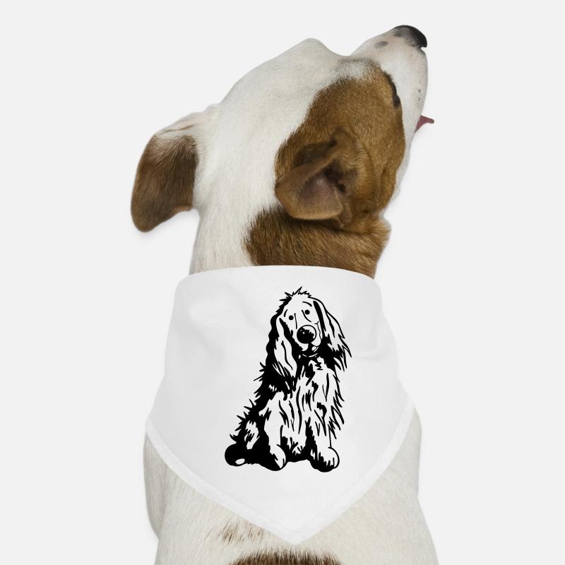Verträumter Cocker Spaniel - Hunde-Bandana - Weiß