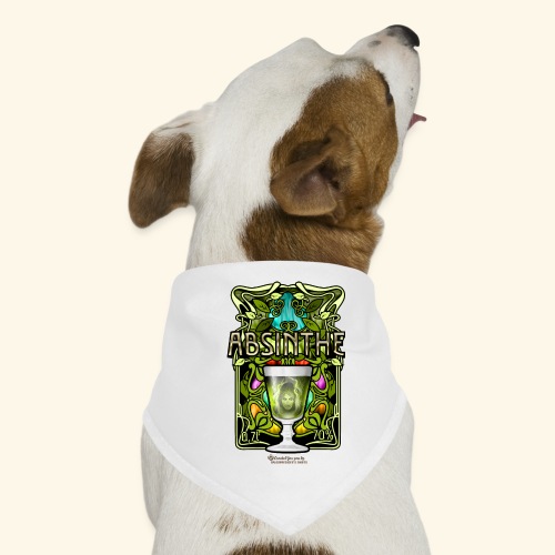 Absinthe T-Shirt Design Tiffanyglas Grüne Fee - Hunde-Bandana