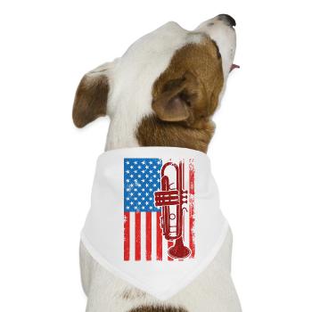 US Trompeter - Hunde-Bandana - Weiß - Vorne