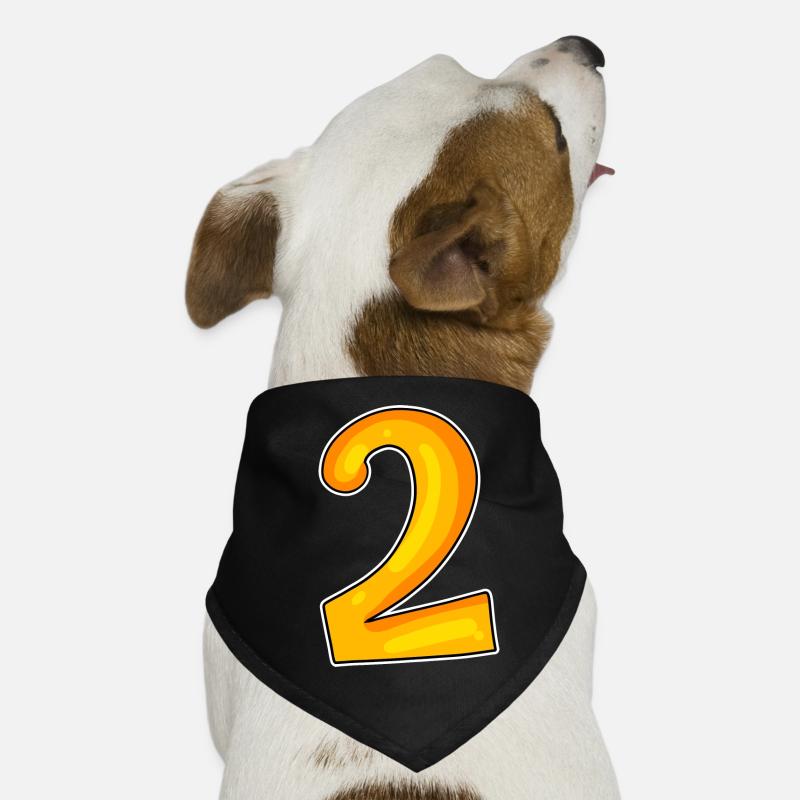 Two - 2 - Number Number Dog Bandana