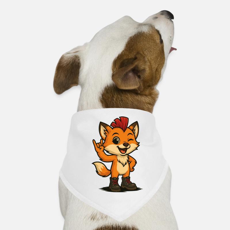 Fuchs mit Punk-Power Hunde-Bandana