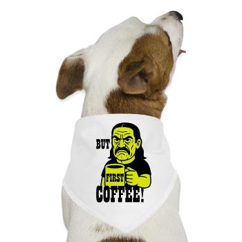 First Coffee Man - Hunde-Bandana - Weiß - Vorne