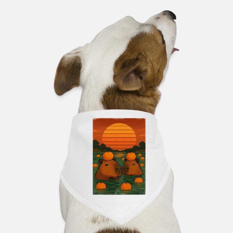 Capybara with orange on her head Dog Bandana