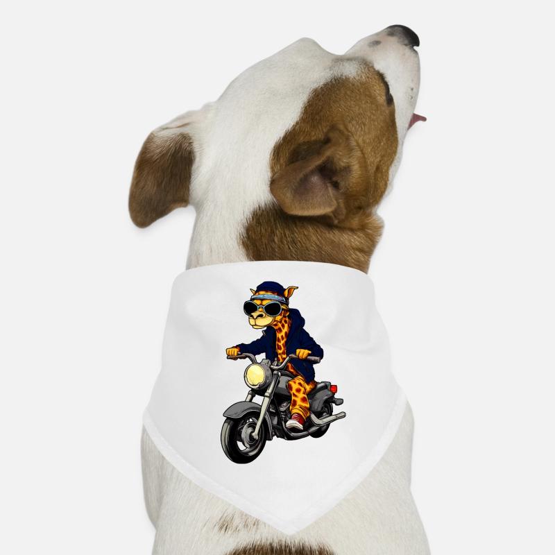 Motorcycle Giraffes Dog Bandana