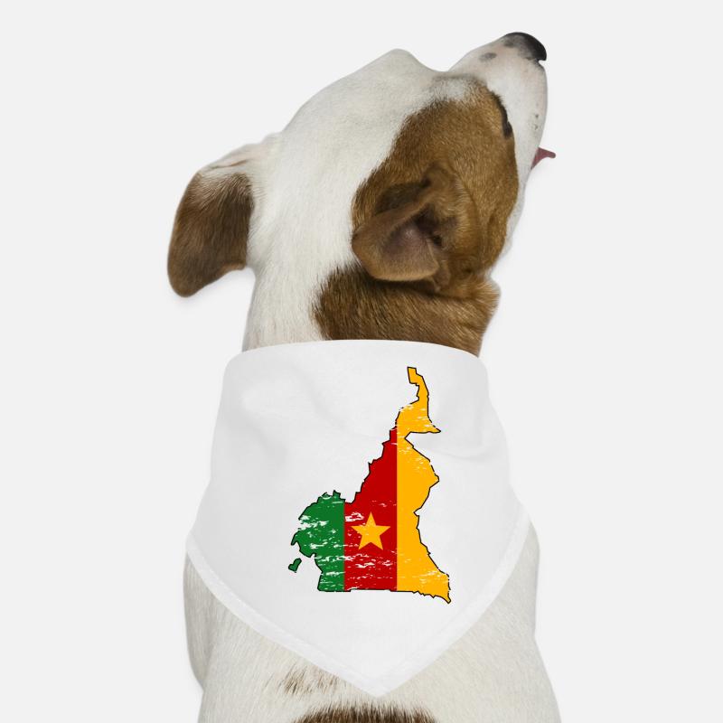 Cameroon Flag Map used Dog Bandana