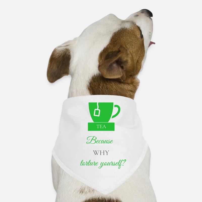 TEA-RIFFIC (Vert + Gris) Bandana pour chien