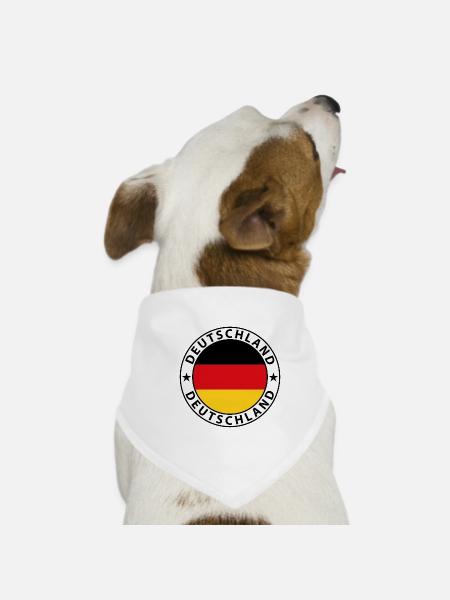 Deutschland - Hunde-Bandana - Weiß