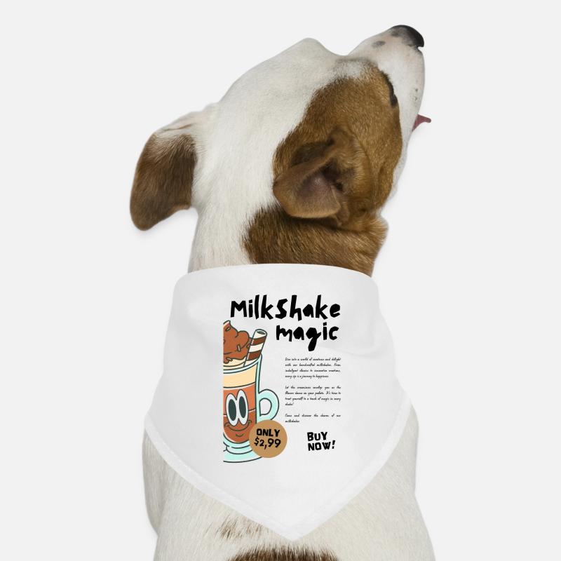 Milkshake Magic - Dog Bandana - white