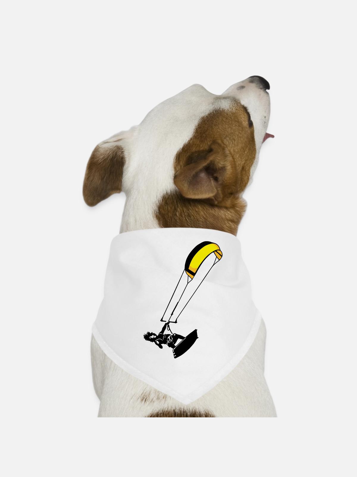 kite-surf - Dog Bandana - white - Front