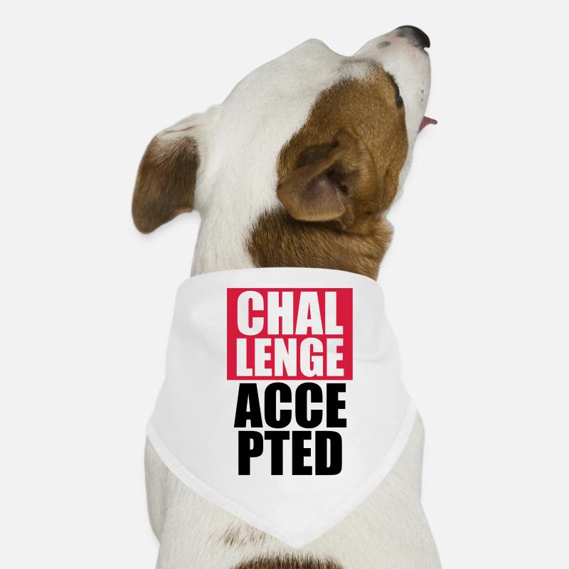 Cool Challenge Accepted texte Design Bandana pour chien