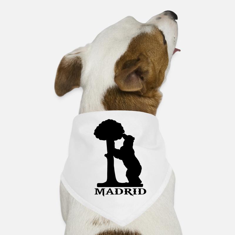 drawing silhouette bear and strawberry tree madrid Dog Bandana