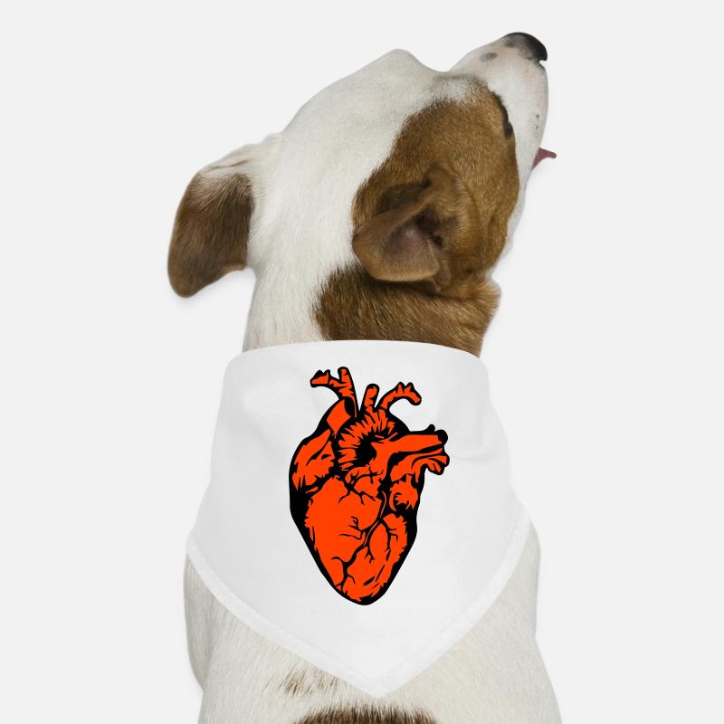 Herz Hunde-Bandana