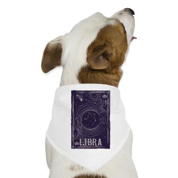 Waage-Sternbild Nachthimmel Drucken - Hunde-Bandana - Weiß - Vorne