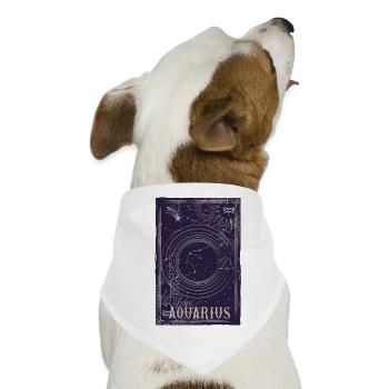 Wassermann Sternbild Ring Nachthimmel - Hunde-Bandana - Weiß - Vorne